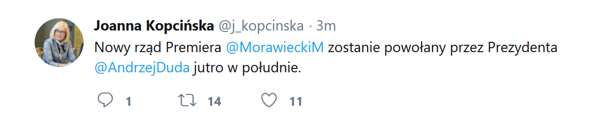 Źródło: Twitter, @j_kopcinska